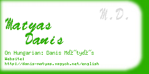 matyas danis business card